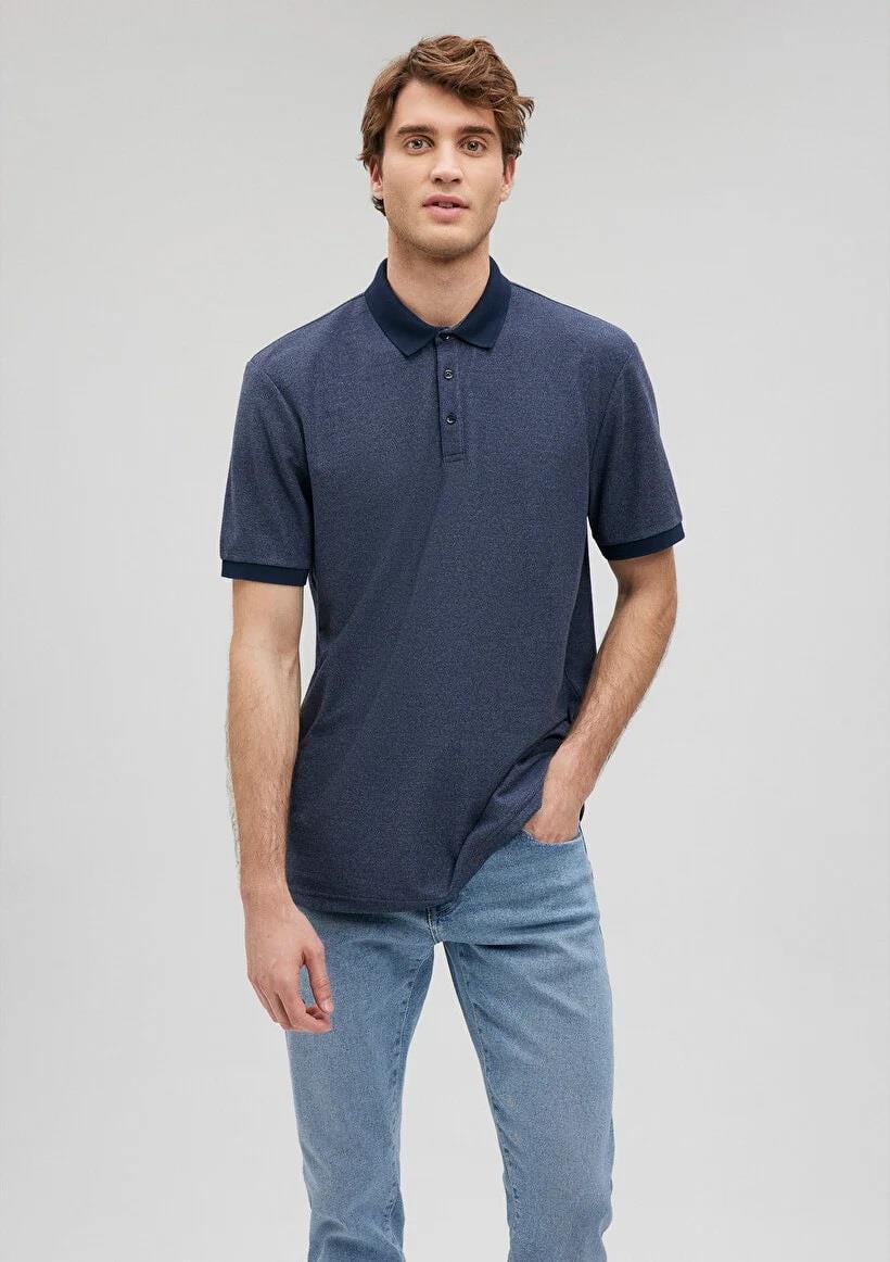 Mavi Polo Yaka Erkek T-shirt