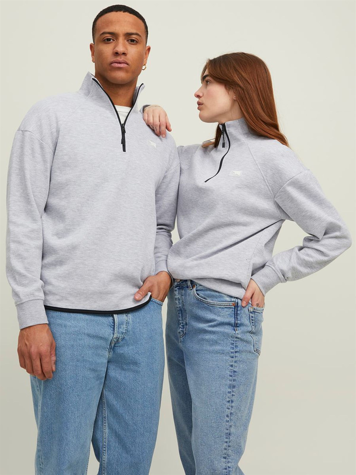 Jack&Jones Jcoaır Half Zıp Erkek Sweatshirt 12204920