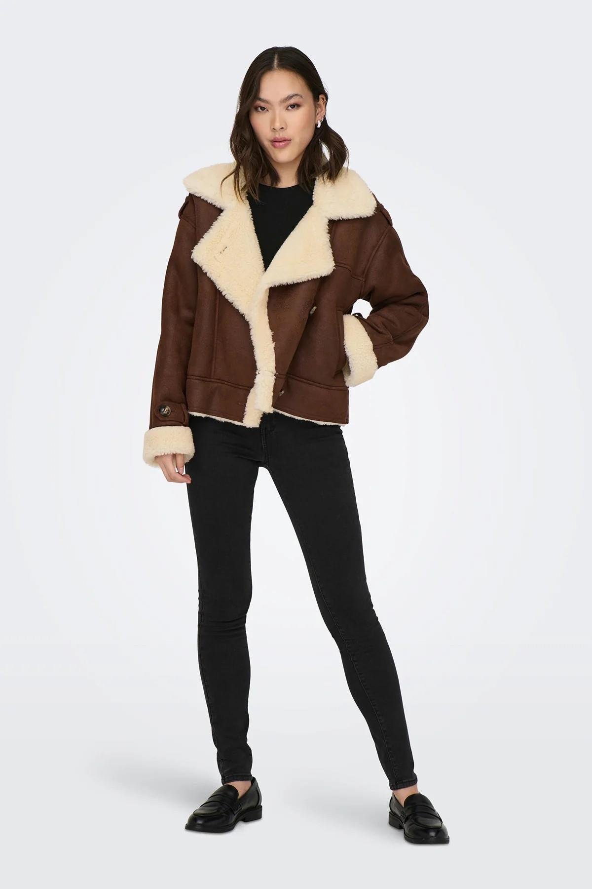 Only Onlylva Faux Suede Bonded Kadın Mont