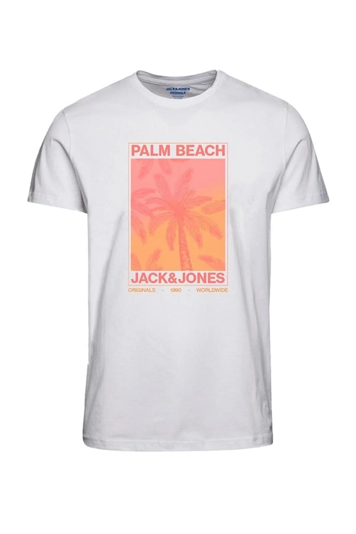 Jack&Jones Jorsanfran Tee Ss Crew Neck Fst Erkek T-Shirt 12238133