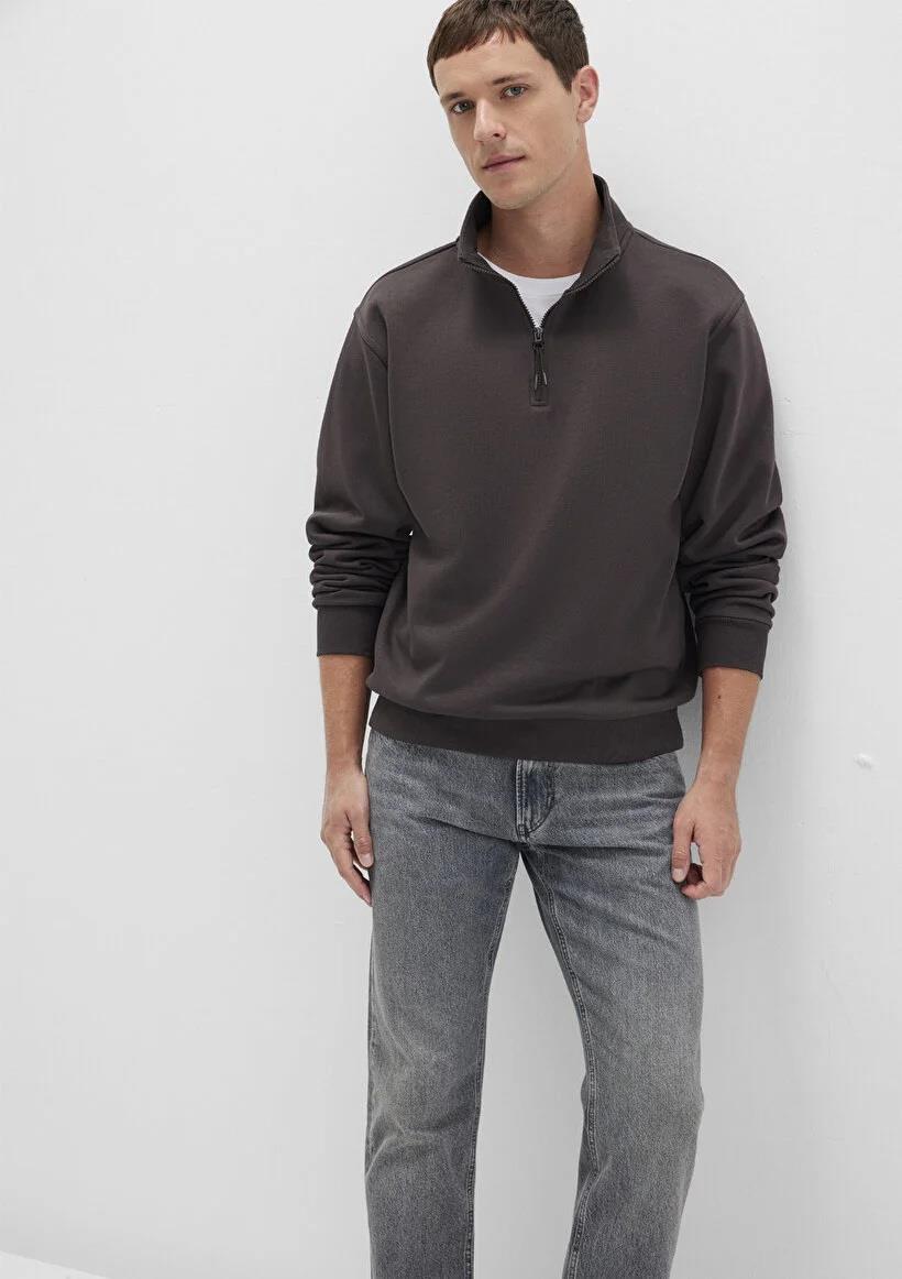 Mavi Yarım Fermuarlı  After Dark Erkek Sweatshirt 0S10278-70219