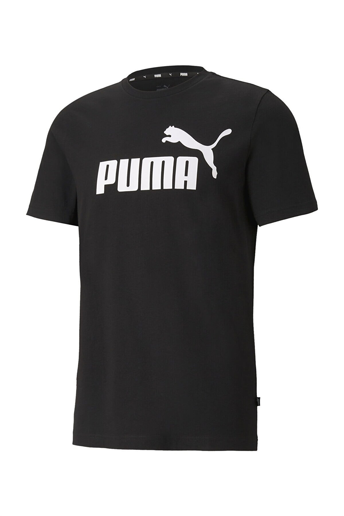 Puma Ess Logo Tee Erkek T-shirt Black 586666-01