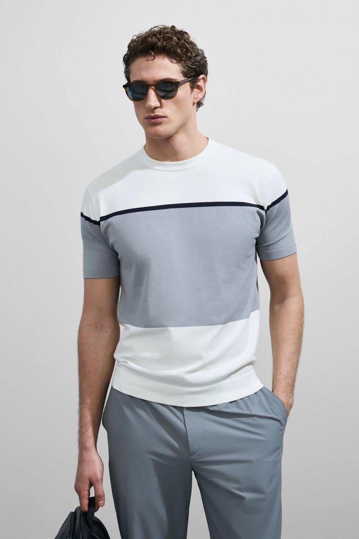 Lufian Enzo Erkek Triko T-Shirt 111090148