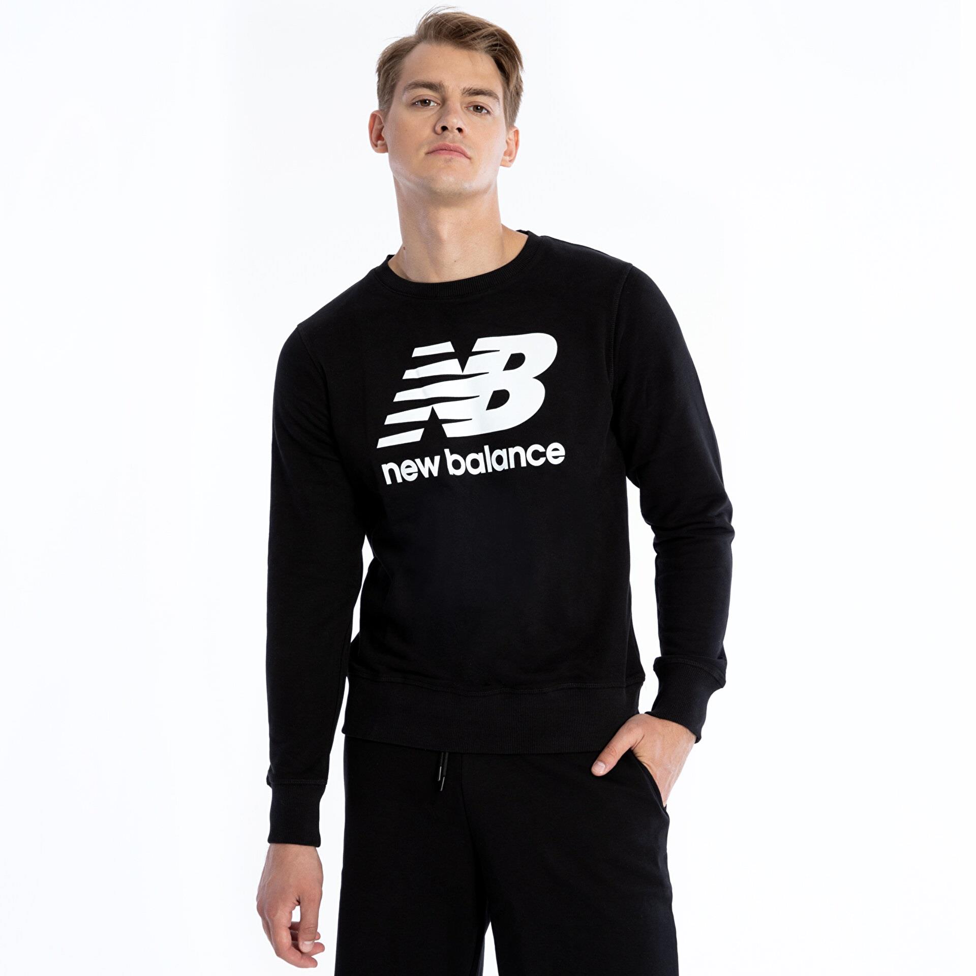 New Balance Erkek Sweatshirt MNC1105-BK
