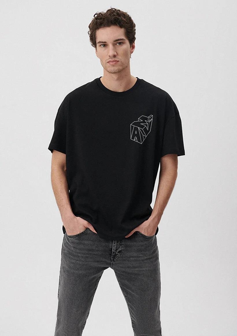 Mavi Mavi Baskılı  Siyah Erkek T-Shirt 0610320-900