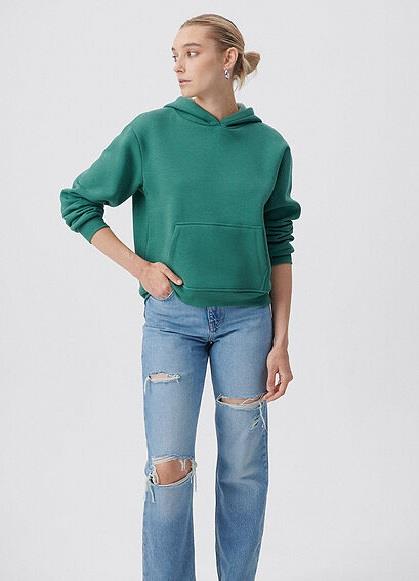 Mavi Kapişonlu Kadın Sweatshirt 167299-71870