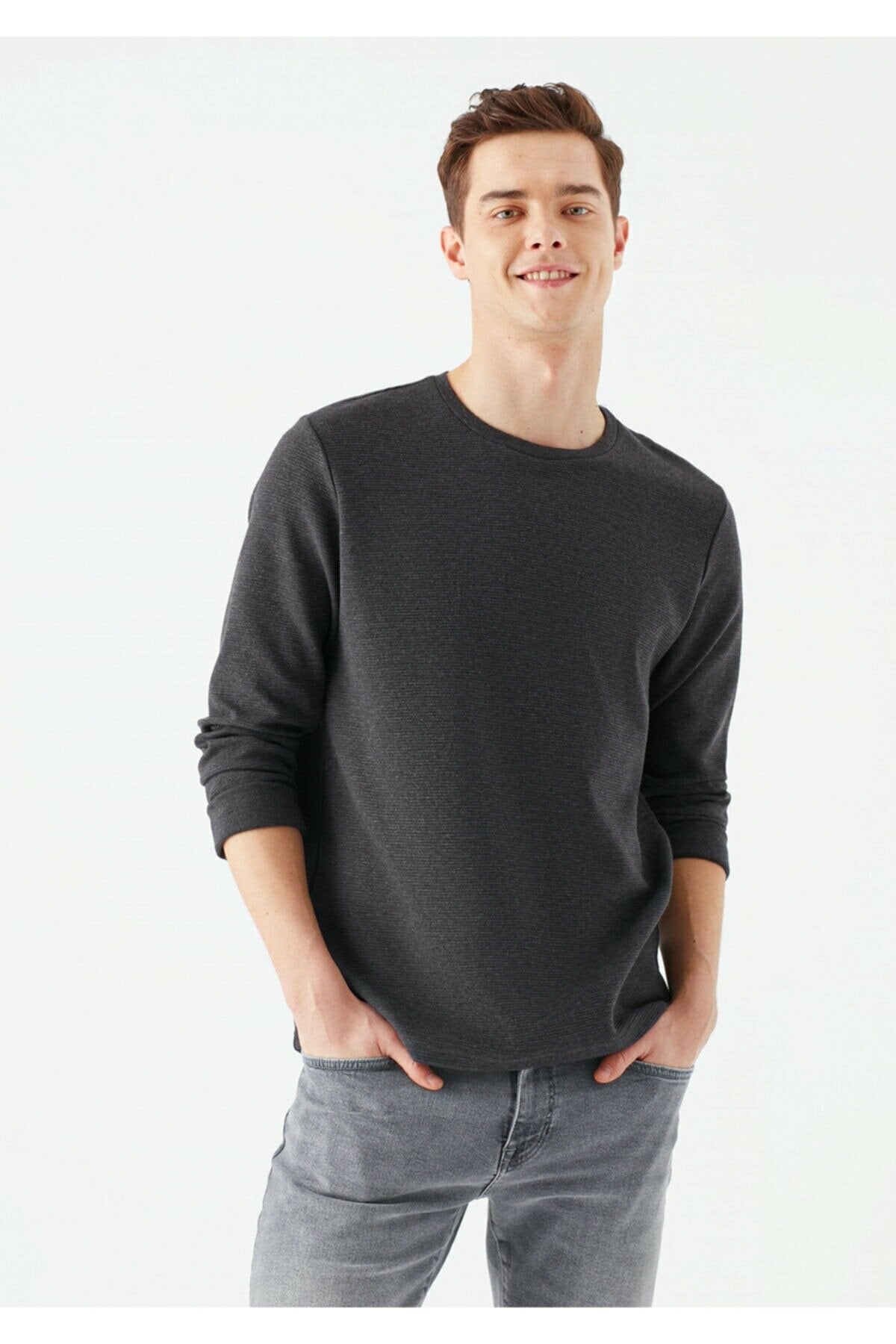 Mavi Uzun Kol Erkek Sweatshirt / M064622-26834
