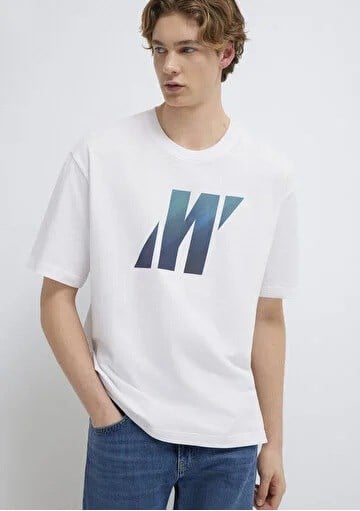 Mavi Pro Baskılı Erkek T-shirt-0613448-620