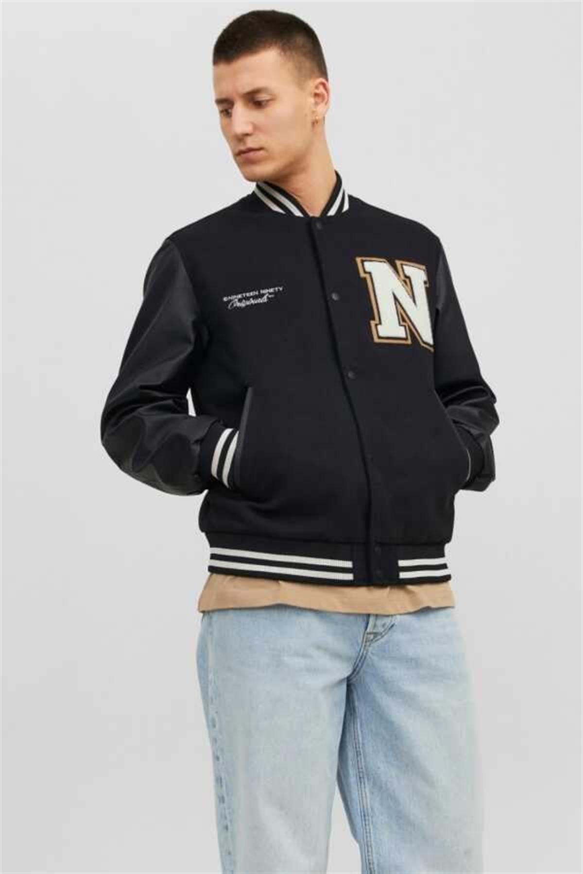 Jack&Jones Jorcollege Wool Blend Bomber Noos Erkek Ceket 12241559