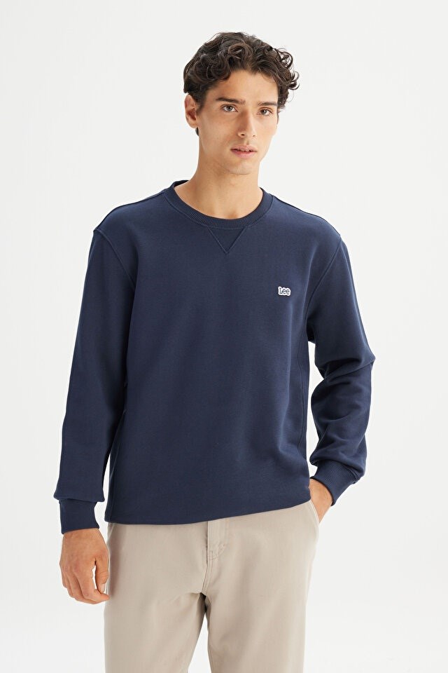 Lee Regular Fit Normal Kesim %100 Pamuk Bisiklet Yaka Şardonlu Erkek  Sweatshirt L81IRYMA