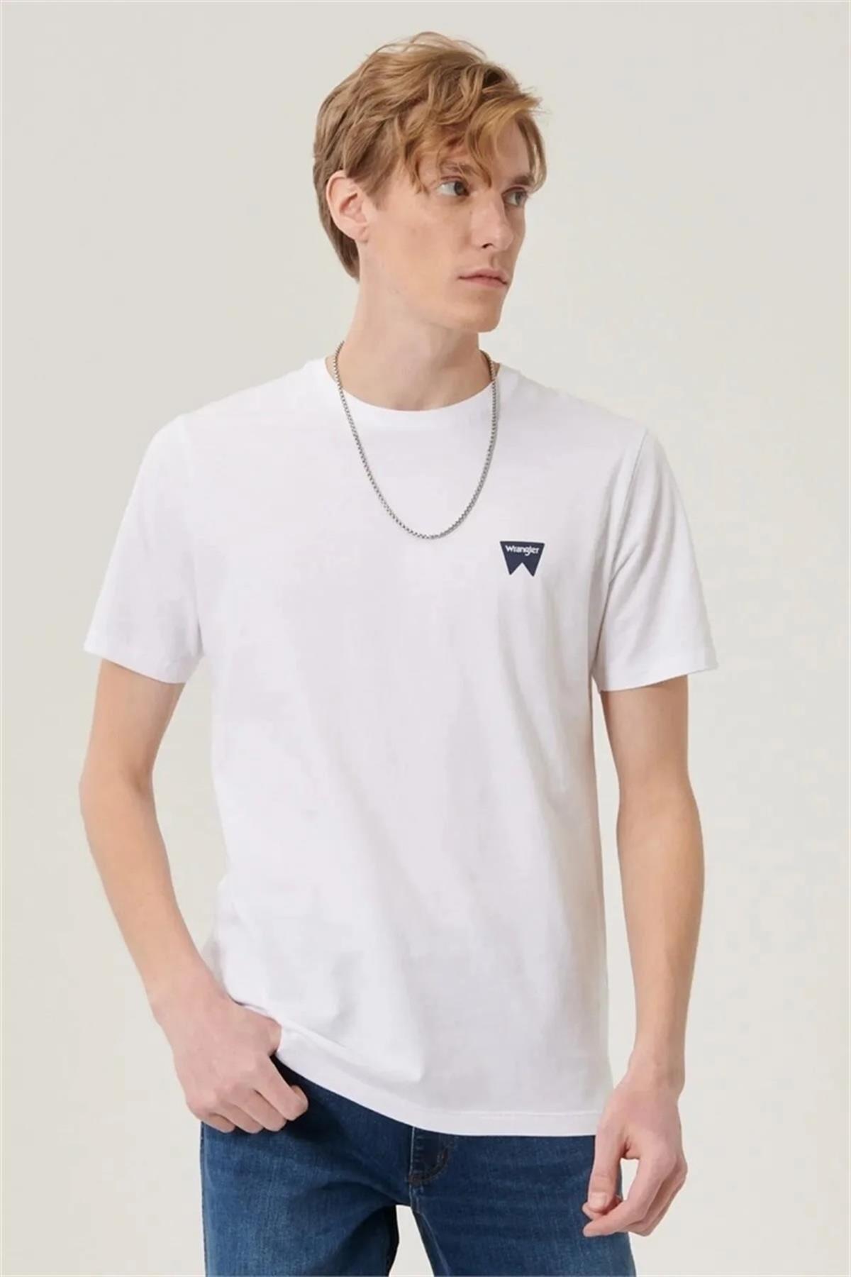 Wrangler Lightweight SS Small Sign Off Logo Crew Neck Bisiklet Yaka T-shirt W7C07D312