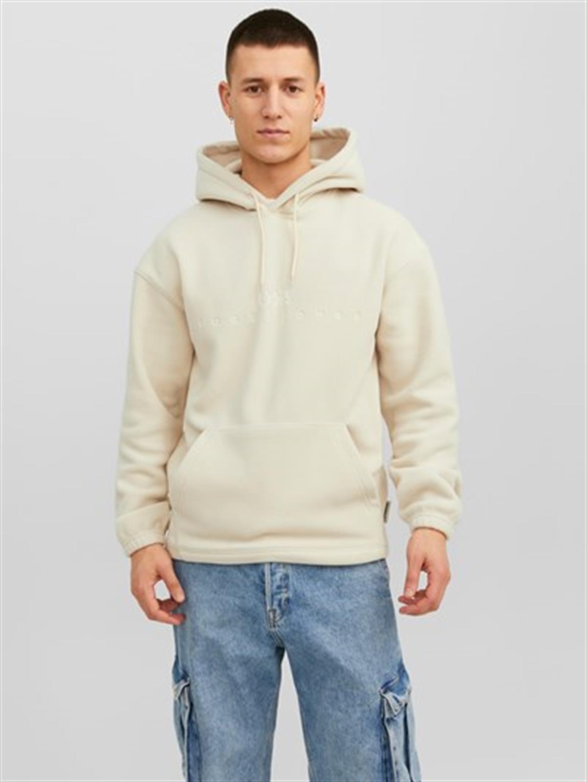 Jack&Jones Orıgınals Jorsılverlake Fleece Hood Erkek Sweatshirt 12242470