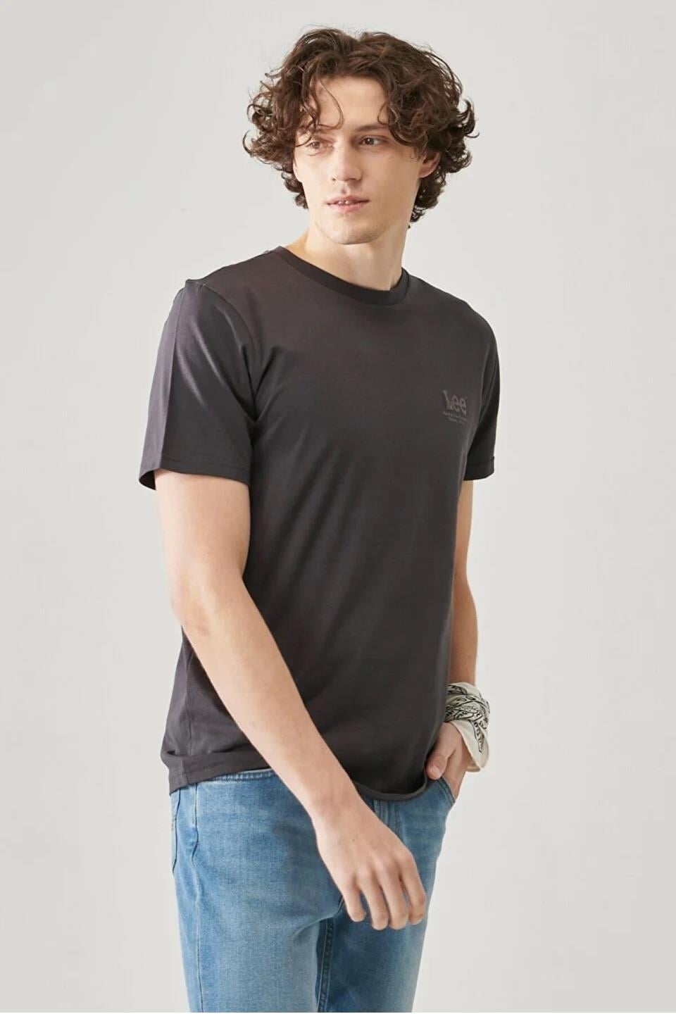 Lee Lightweight SS Tonal Logo Crew Neck Bisiklet Yaka T-shirt L68SFEON