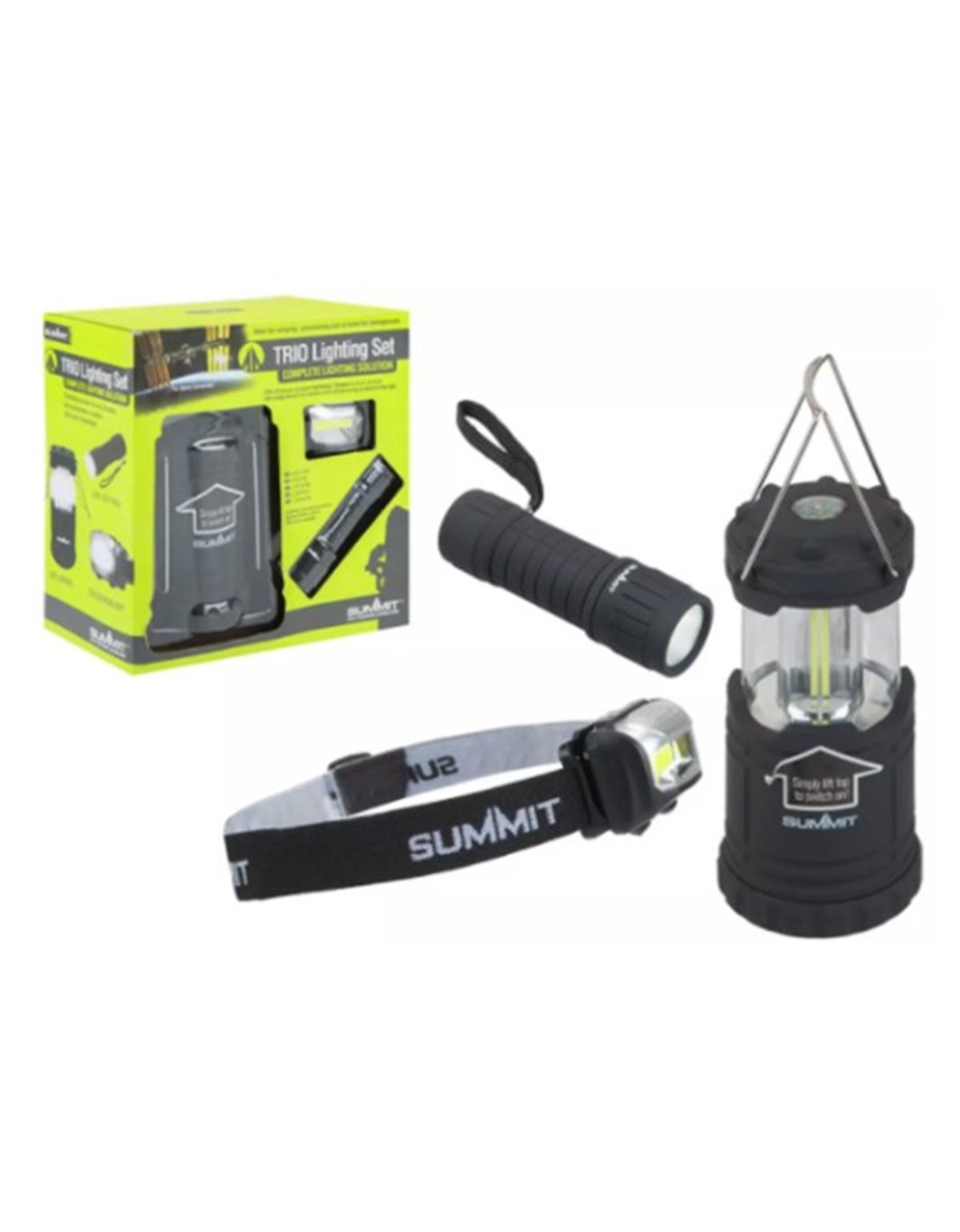 Summit Trio Kamp Lambası & Fener & Kafa Lambası Seti / 840004