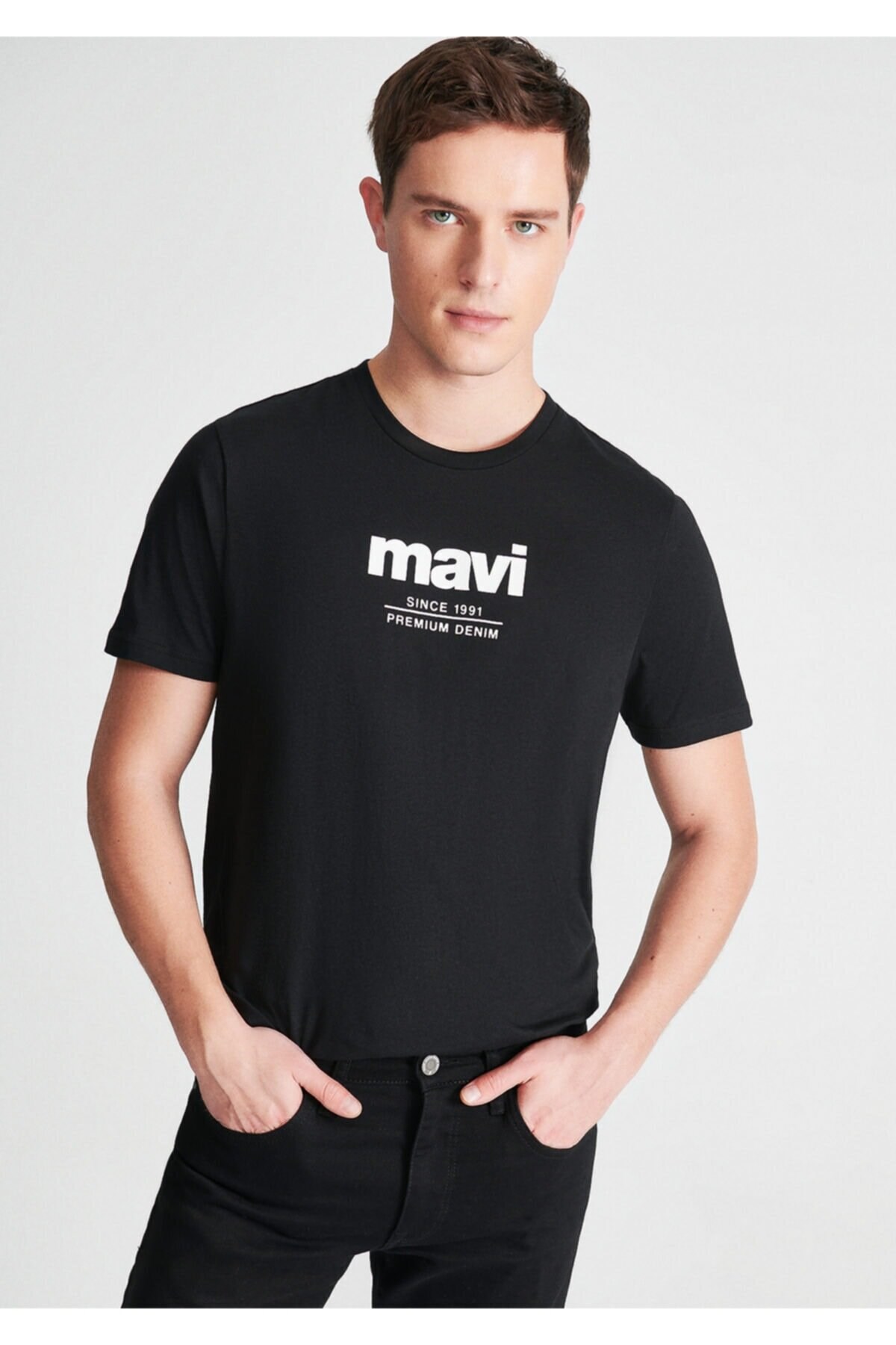 Mavi Since 1991 Baskılı Siyah Erkek T-shirt 066849-900