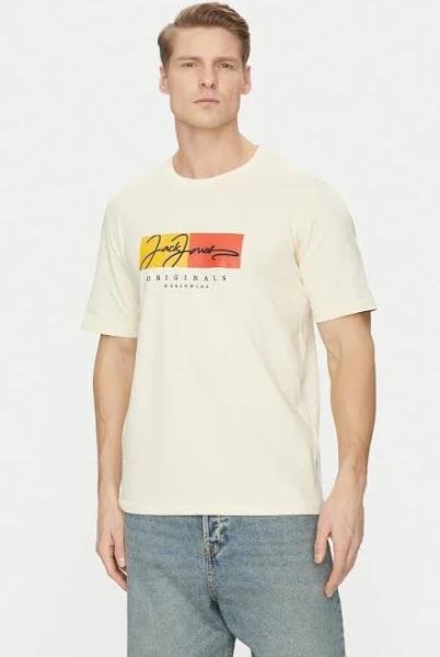 Jack&Jones Orıgınals Jorfrederıksberg Box Scrıpt Tee Ss Cn Ln Erkek T-Shirt 12278266