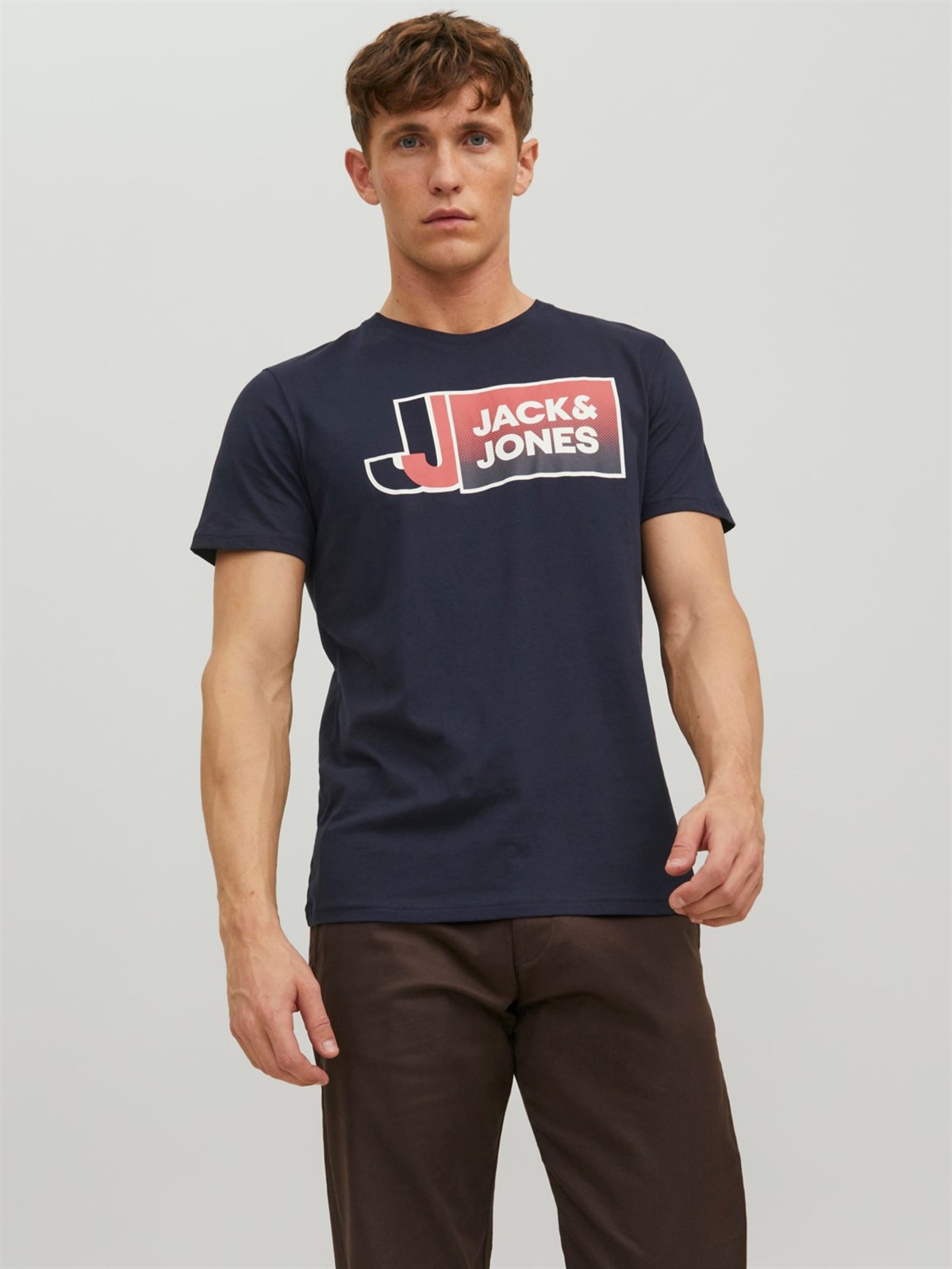 Jack&Jones Jcologan Tee Ss Crew Neck Ss23 Sn Erkek T-Shirt 12228078