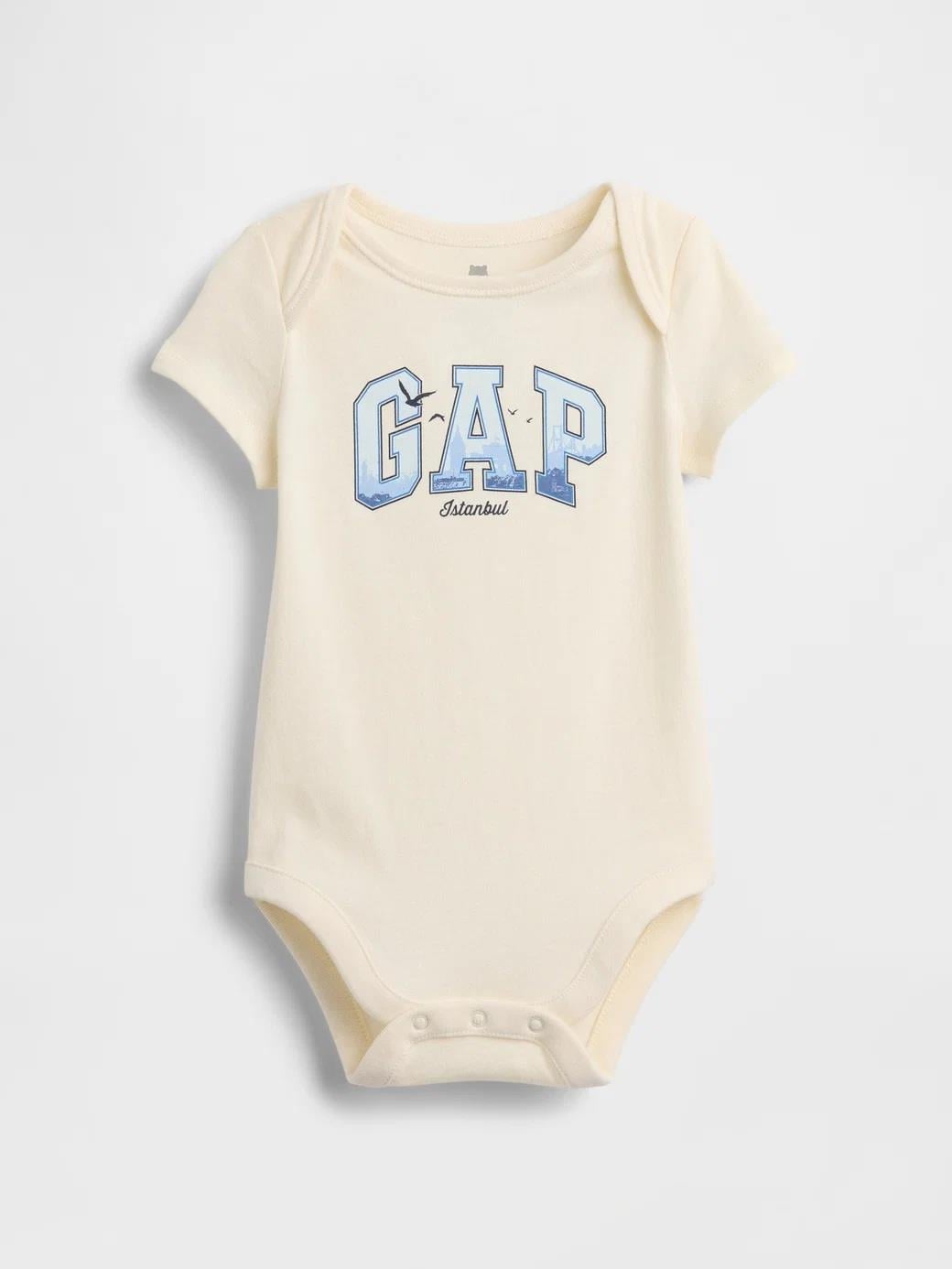 Gap Bebek  Organik Pamuk Logo Bodysuit-883699-00