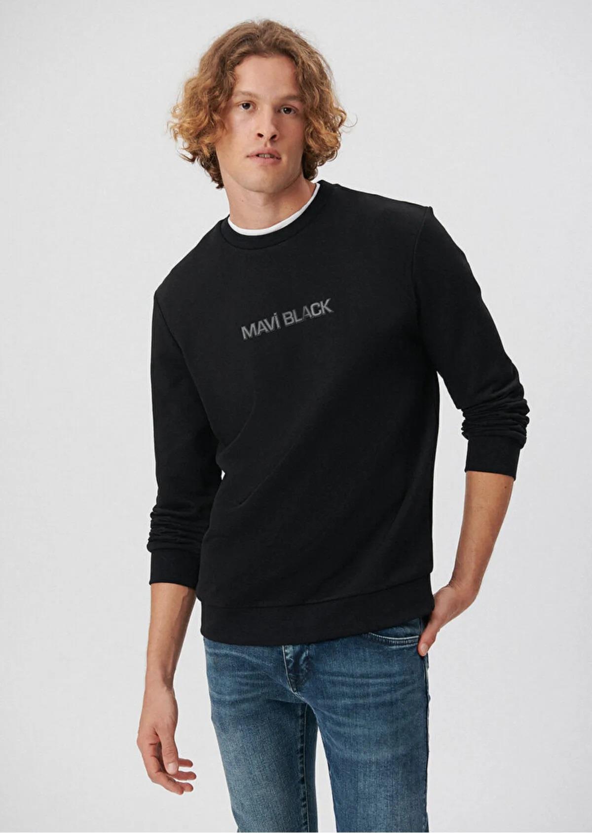 Mavi Siyah Erkek Mavi Black Sweatshirt 0S10017-900