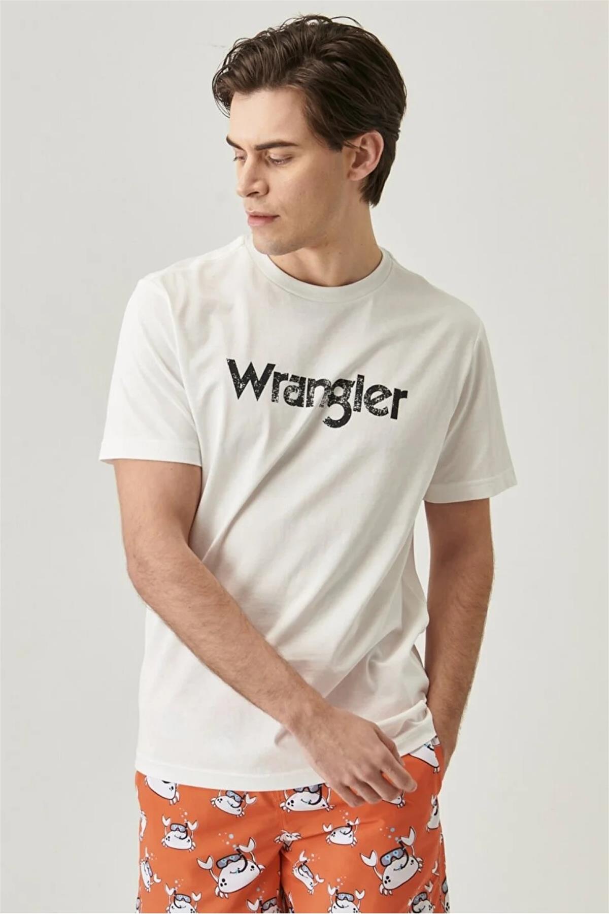 Wrangler Lightweight SS Logo Crew Neck Bisiklet Yaka T-shirt W211922102