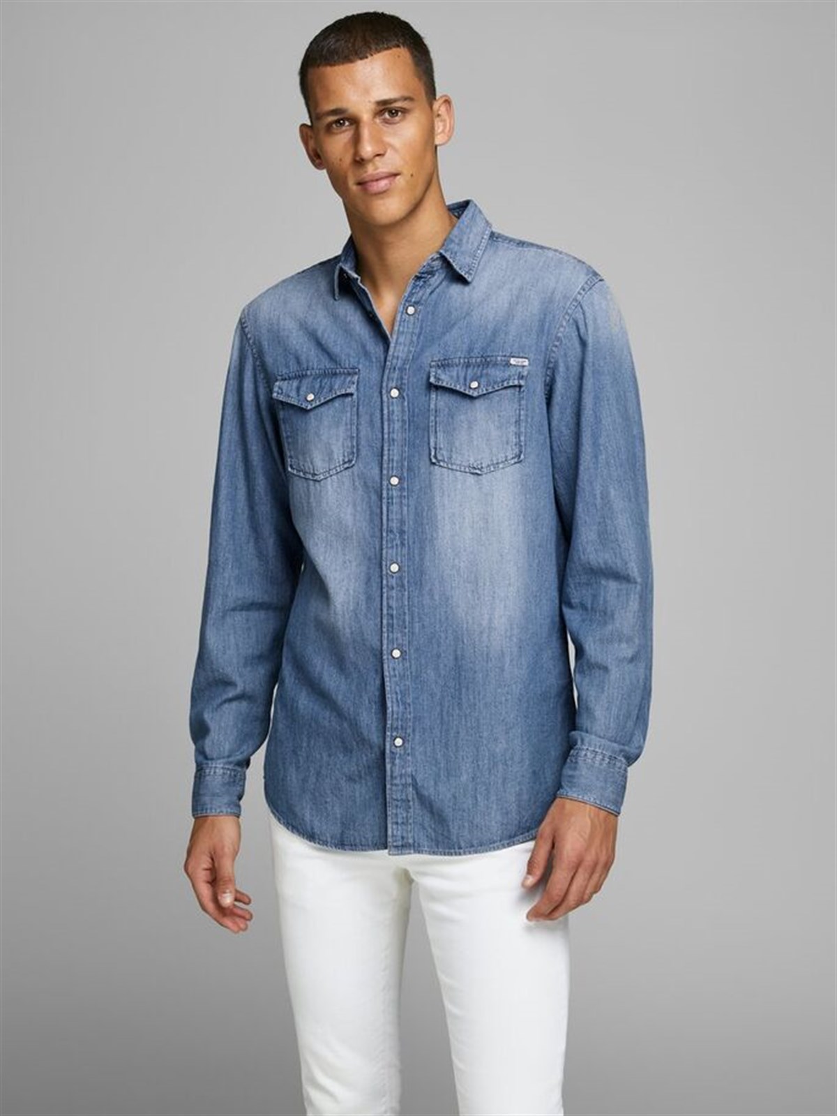 12138115Jack&Jones Jjesheridan L/S Noos Erkek Gömlek-12138115