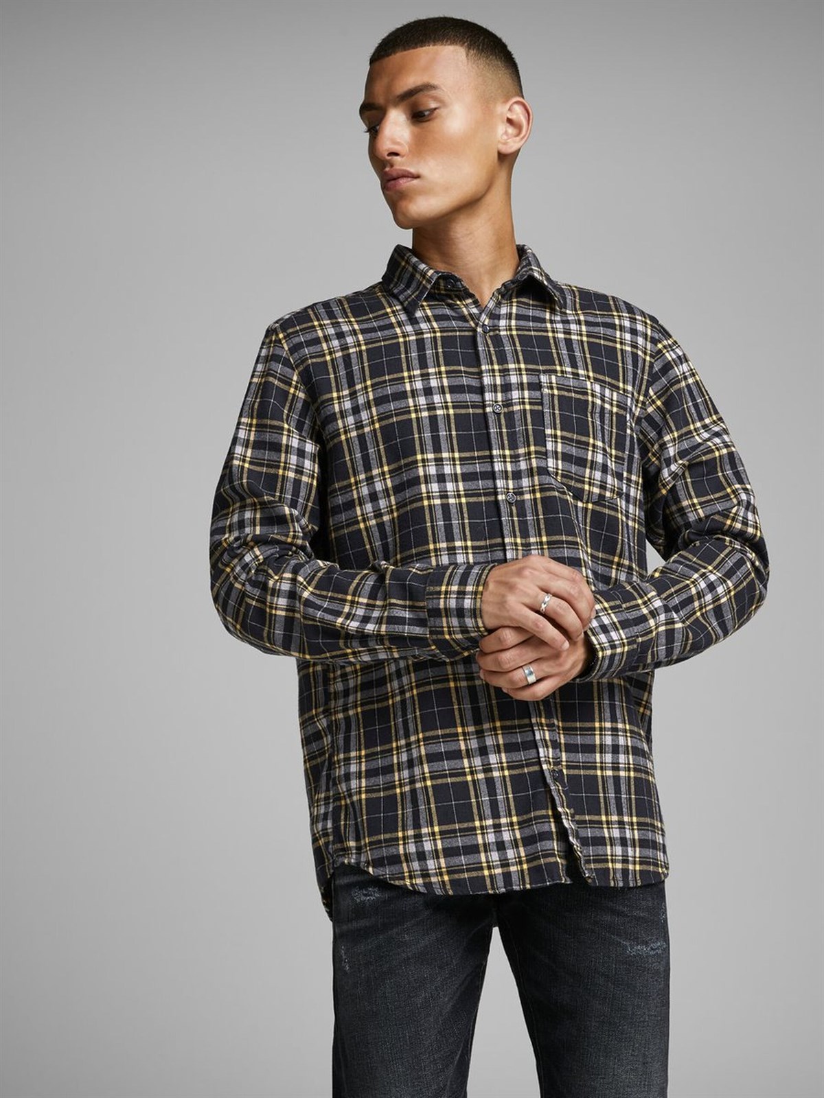 12161513NEBIMV3NEBIMV3|12161513|NBlazerJACK&JONES JORBROOK SHIRT LS ERKEK GÖMLEK - 12161513-Navy Blazer