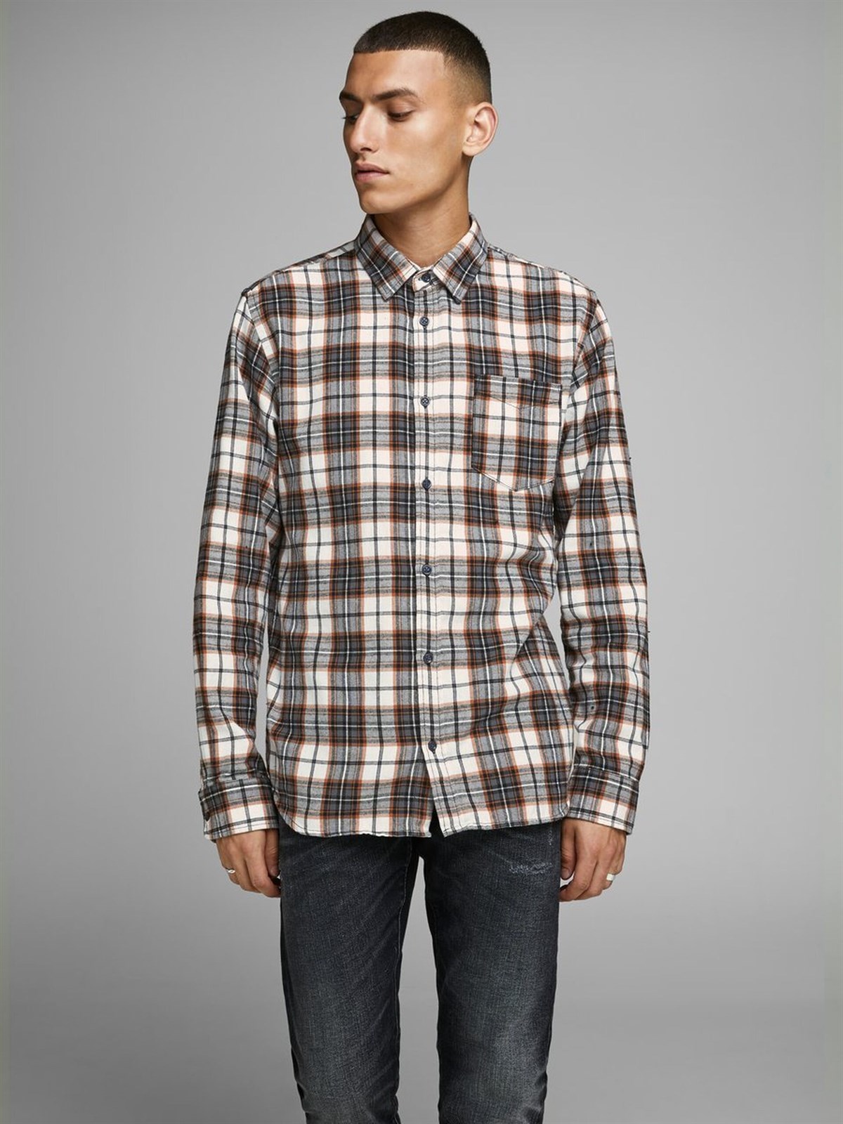 12161513NEBIMV3NEBIMV3|12161513|AsphaltJACK&JONES JORBROOK SHIRT LS ERKEK GÖMLEK - 12161513-Asphalt