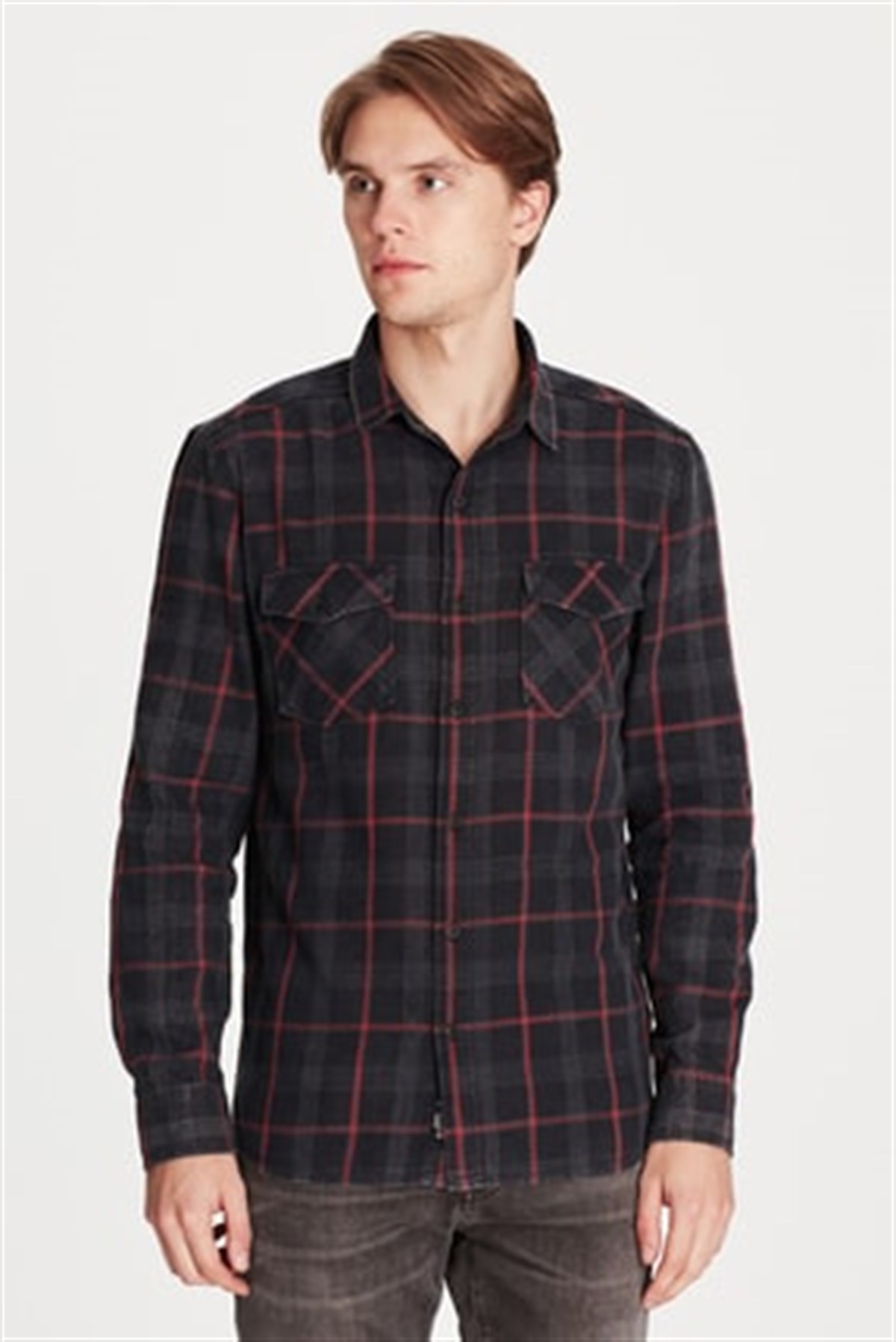 021362-29726Mavi Check Shirt Anthracite Check