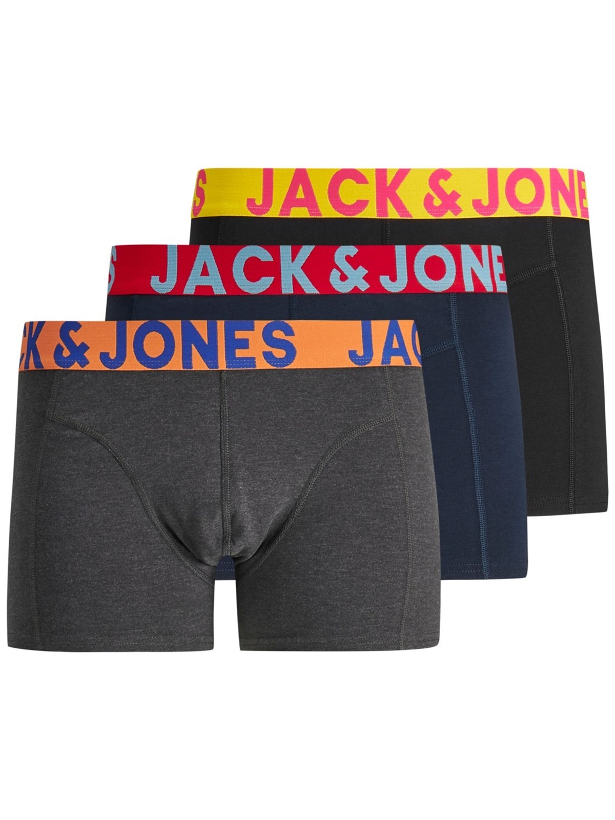 12151349Jack&Jones Jaccrazy Solid Trunks 3 Pack Noos Erkek Boxer-12151349