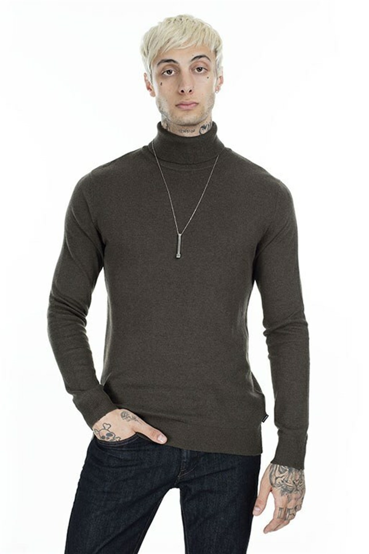 12157417Jack & Jones Jjeemil Knit Roll Neck Erkek Kazak - 12157417