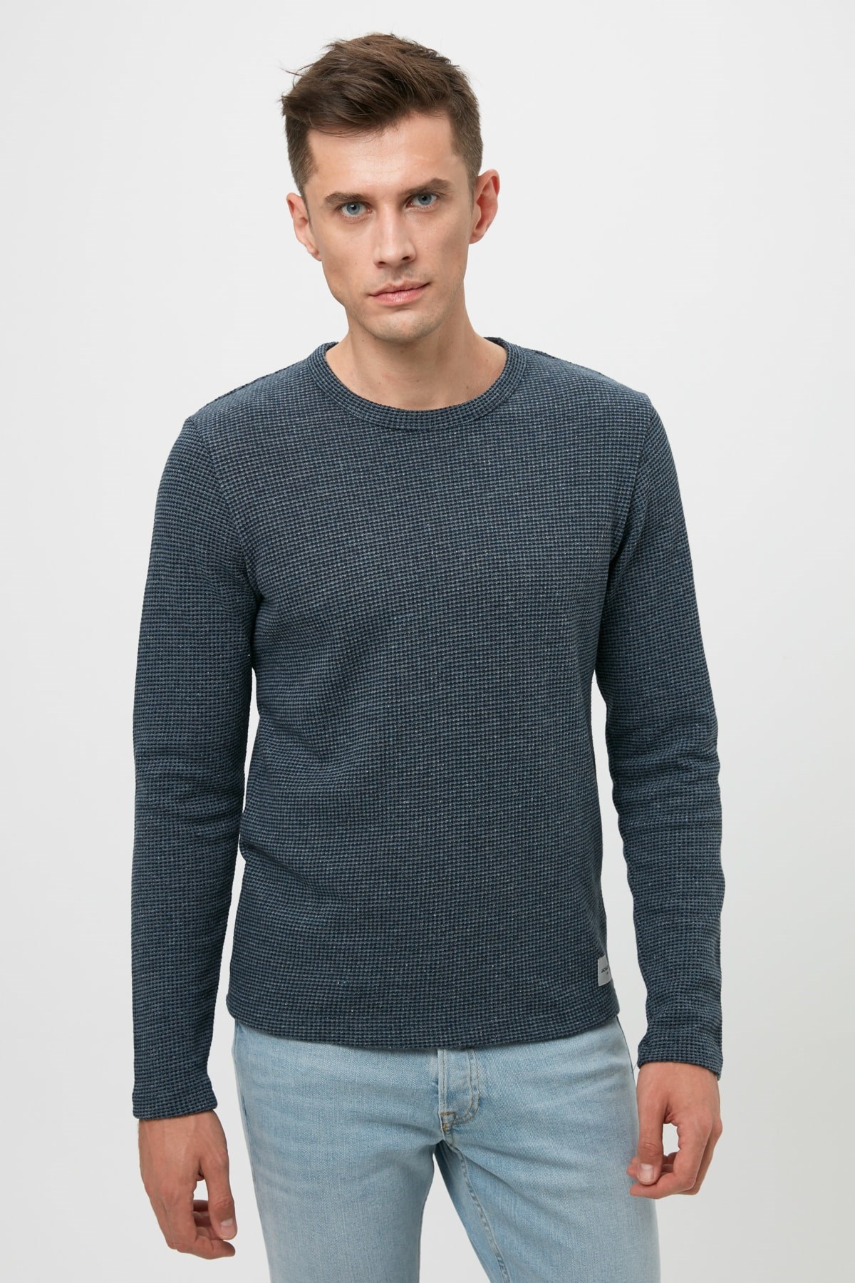 12160971NEBIMV3NEBIMV3|12160971|SkyJACK&JONES JCOUNIVERSE KNIT CREW NECK ERKEK KAZAK - 12160971-Sky Captain