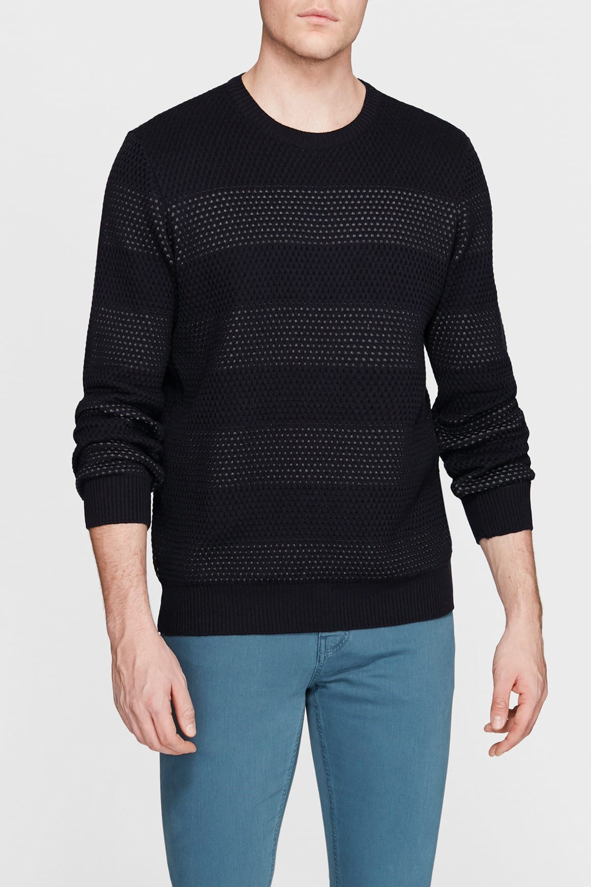 070568-28417NEBIMV3NEBIMV3|070568-28417|R000MAVİ STRIPED SWEATER total eclipse-STD