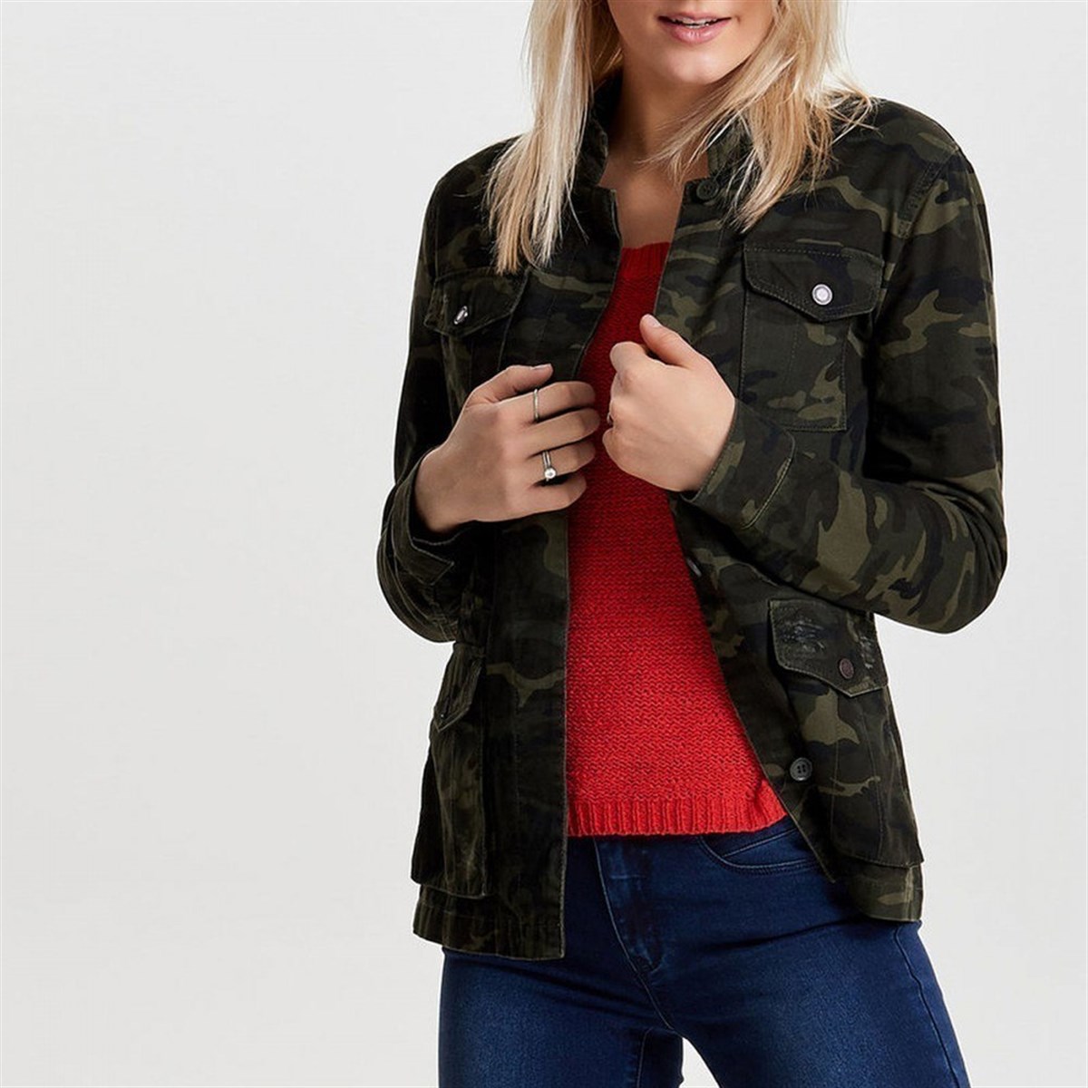15144762NEBIMV3NEBIMV3|15144762|PeatONLY ONLBEA CAMO UTILITY JACKET CC OTW KADIN MONT-Peat