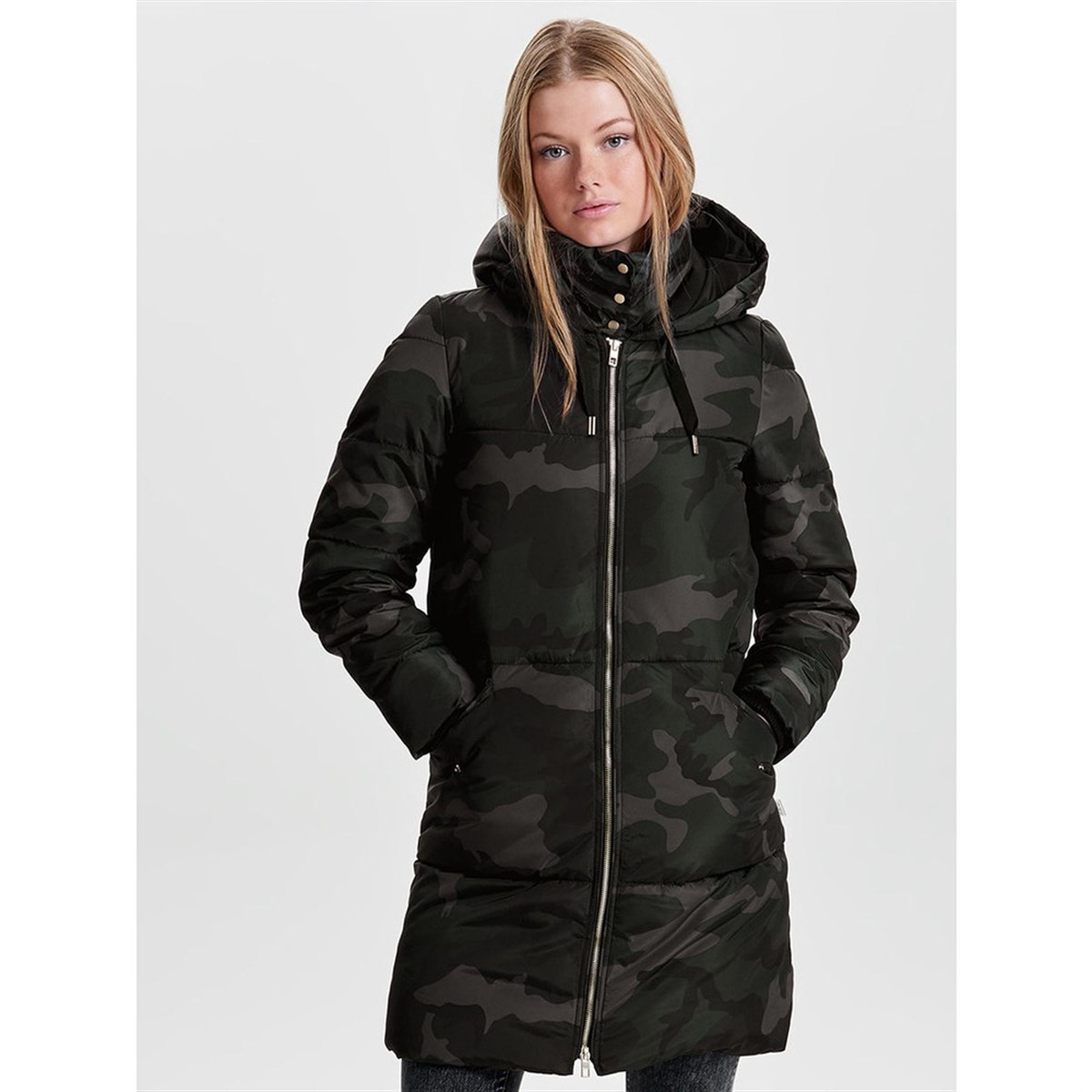 15140793NEBIMV3NEBIMV3|15140793|MoonlessONLY onlEDINA LONG NYLON COAT OTW KADIN MONT-Moonless Night
