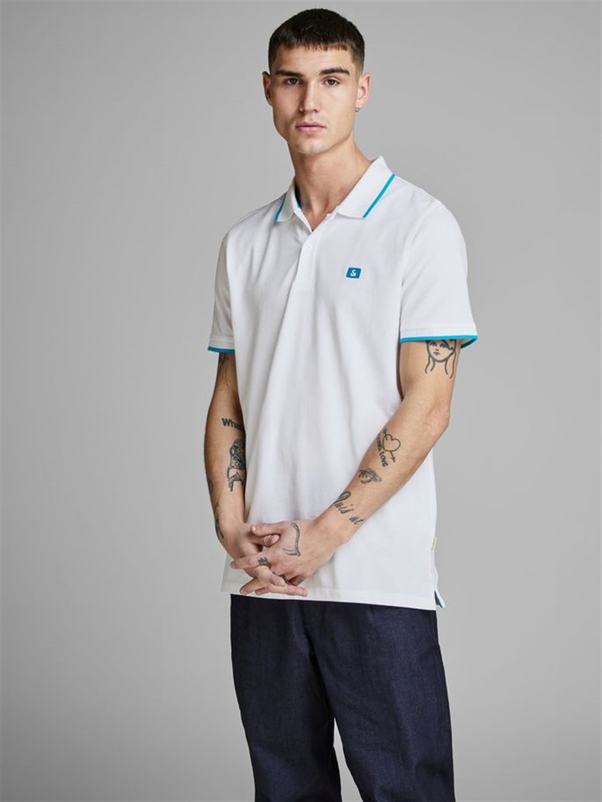 12147114NEBIMV3NEBIMV3|12147114|WhiteJACK & JONES JJESTONE POLO SS NOOS ERKEK T-SHIRT-White