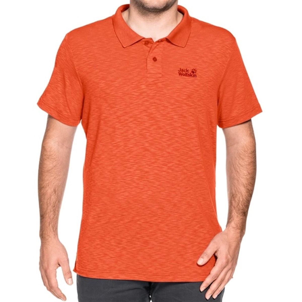 1804542NEBIMV3NEBIMV3|1804542|18266JACK WOLFSKIN TRAVEL POLO MEN ERKEK T-SHIRT-mexican pepper