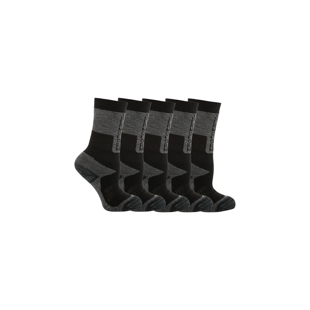 HZTS76Thermoform Casual Çorap 5Li Eko Paket-SİYAH