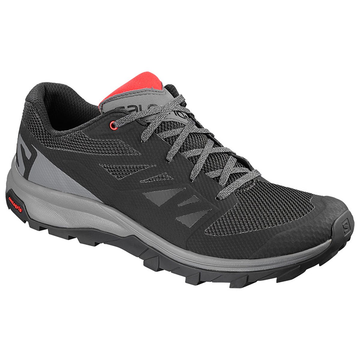 L40477500NEBIMV3NEBIMV3|L40477500|22061SALOMON OUTline ERKEK AYAKKABI-Black/Quiet Shade/High Risk Red
