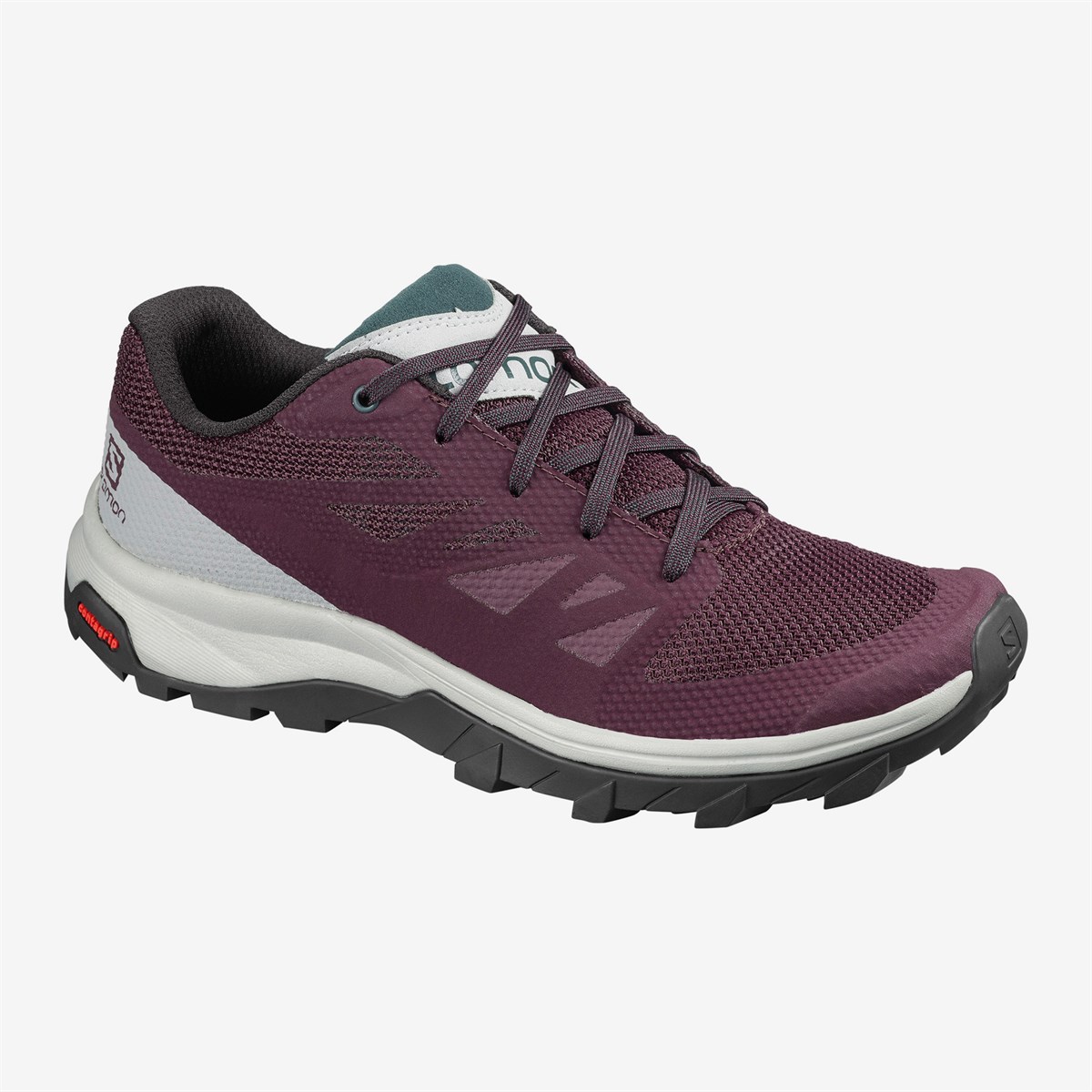 L40996600SalomonNEBIMV3|L40996600|23528SALOMON OUTline W KADIN OUTDOOR AYAKKABI - L40996600-Winetasting/Quarry/GREEN GABLES