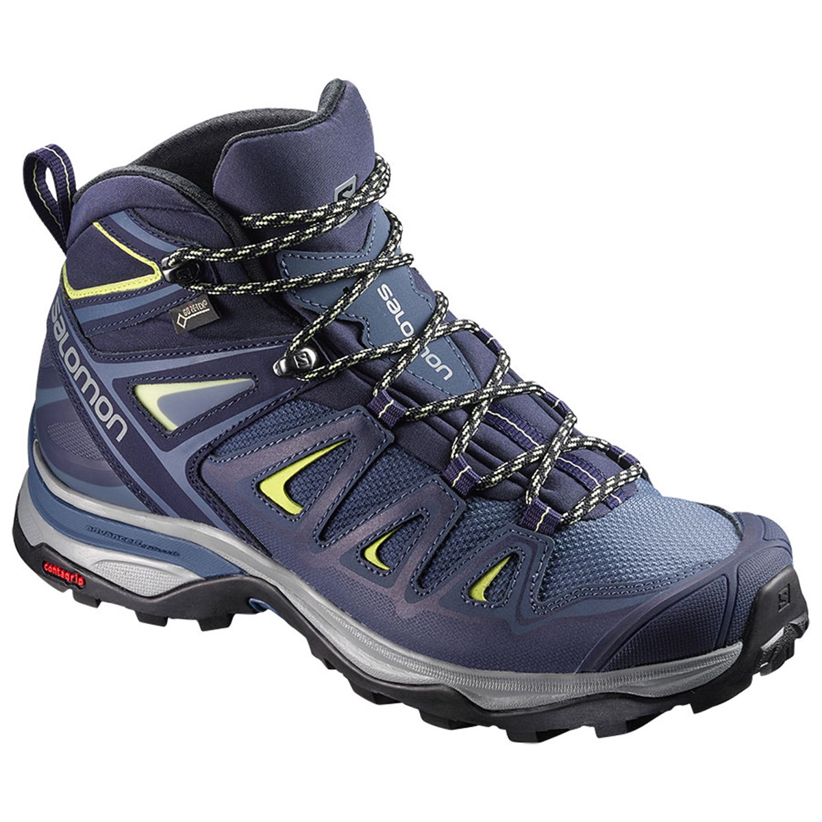 L39869100NEBIMV3NEBIMV3|L39869100|17452SALOMON X ULTRA 3 MID GTX® W KADIN AYAKKABI-Crown Blue/Evening Blue/Sunny Lime