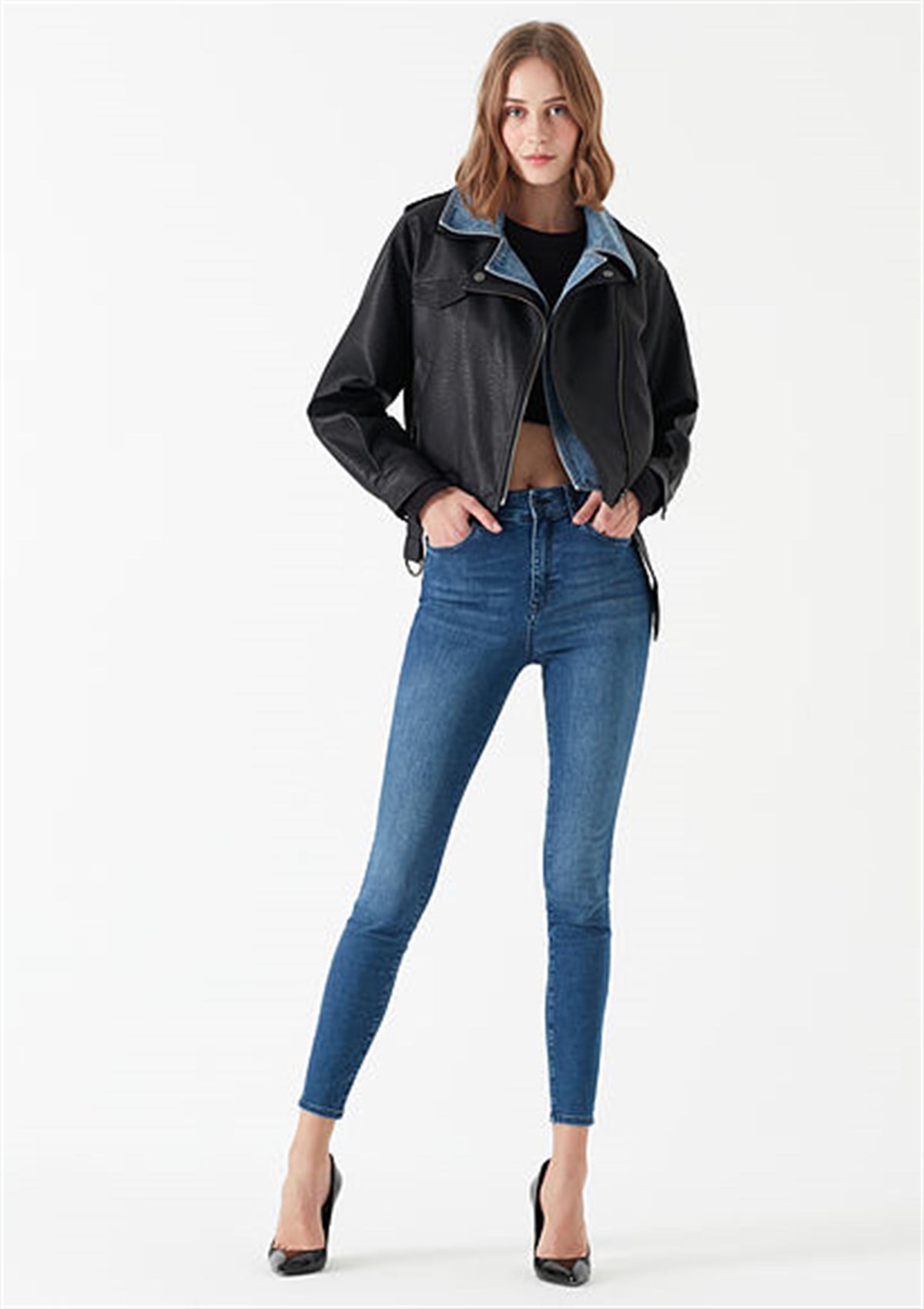 101065-31056NEBIMV3NEBIMV3|101065-31056|STDMAVİ A.C.A.I.P Dark Indigo Str KADIN PANTOLON 101065-31056-STD