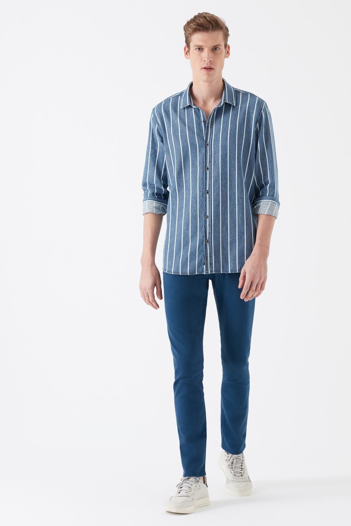 0042231019NEBIMV3NEBIMV3|0042231019|STDMAVİ JAKE Blue Wing Teal ERKEK PANTOLON-STD