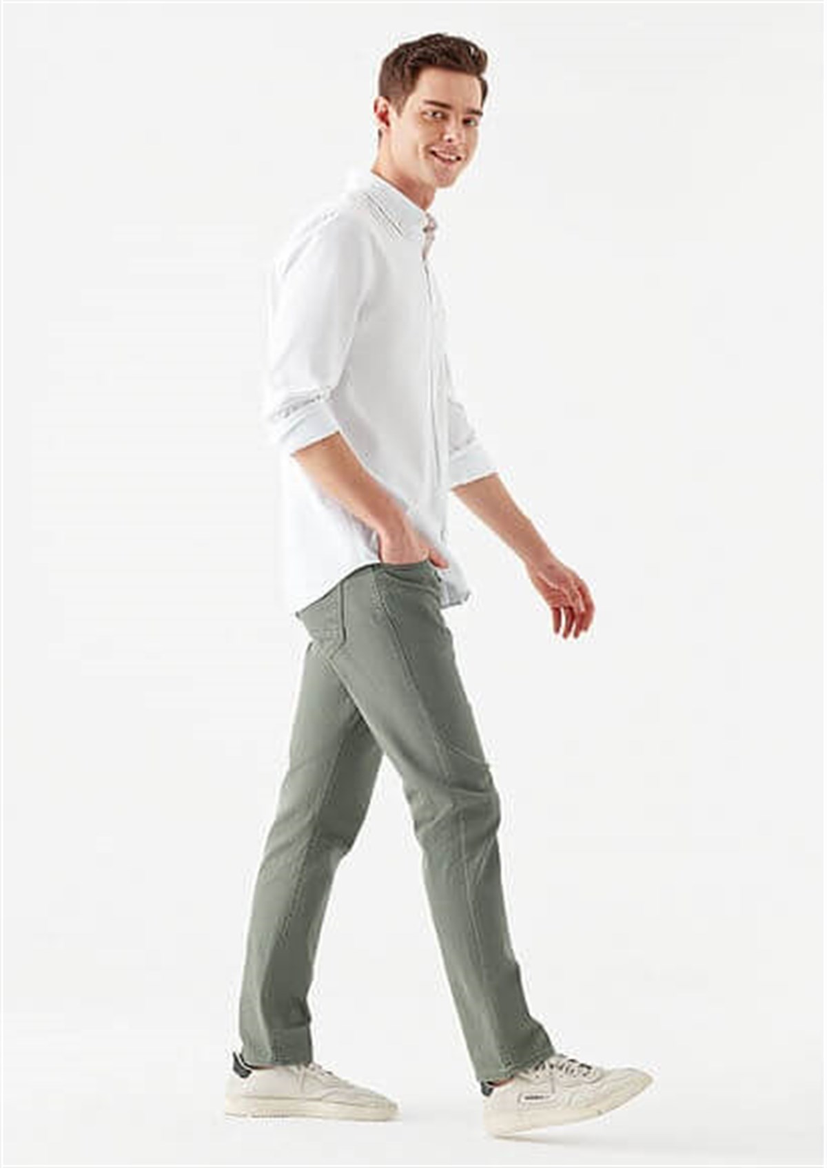 0035132491Mavi Marcus Castor Grey Comfort Erkek Pantolon