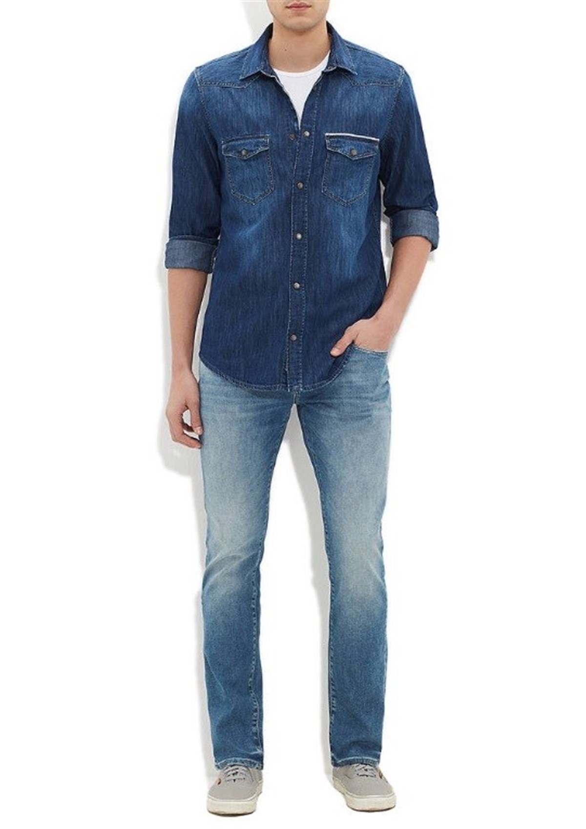 35123319MAVİ MARCUS Lt brushed Mavi Premium Comfort