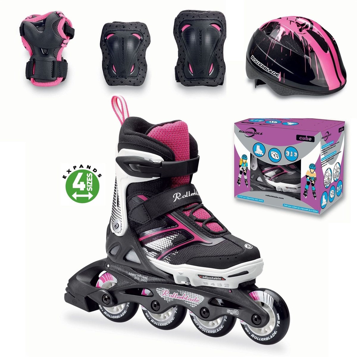 076292007Y9NEBIMV3NEBIMV3|076292007Y9|SİYPEMCUBE SPITFIRE ROLLERBLADE SET-SİYAH-PEMBE