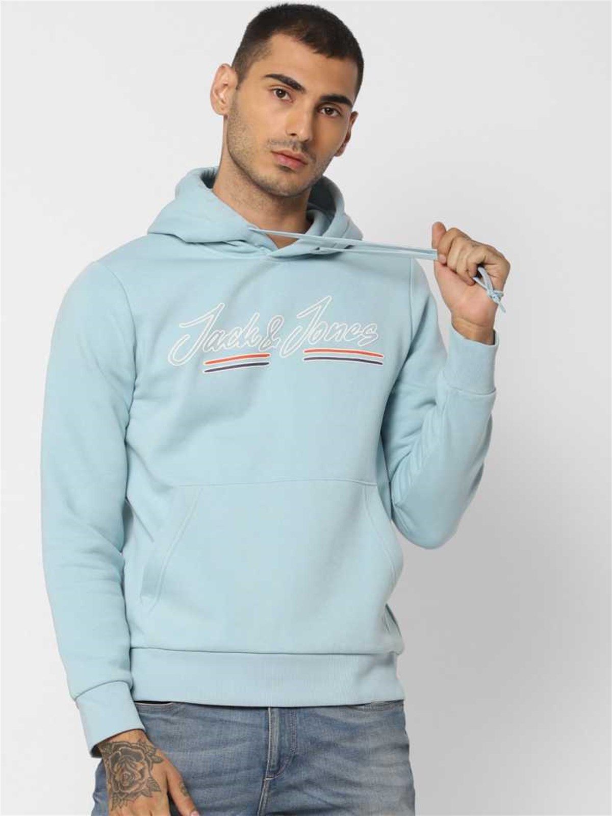 12158105Jack&Jones Jorfranco Sweat Hood Erkek Sweatshirt