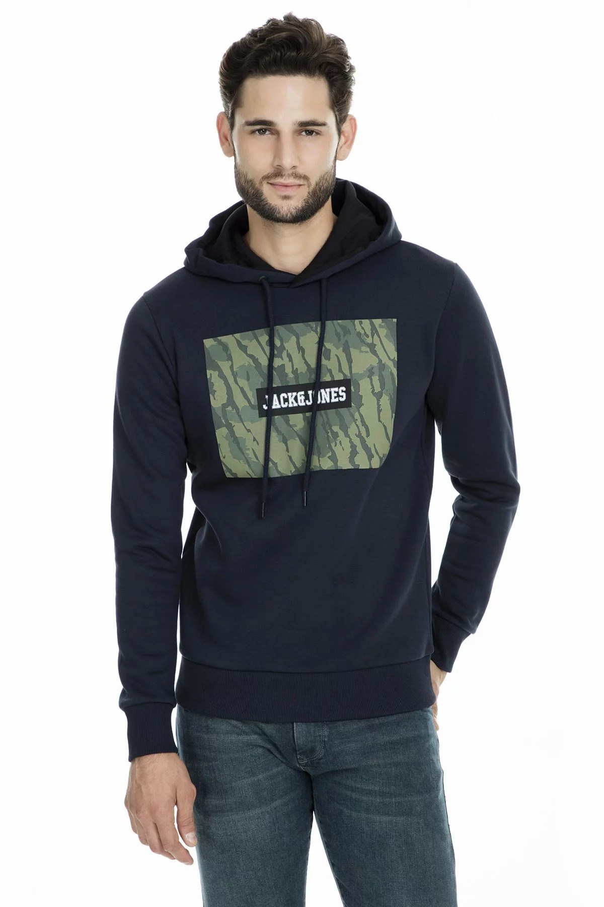 12157830Jack&Jones Core Jcoraimi Sweat Hood Erkek Sweatshirt