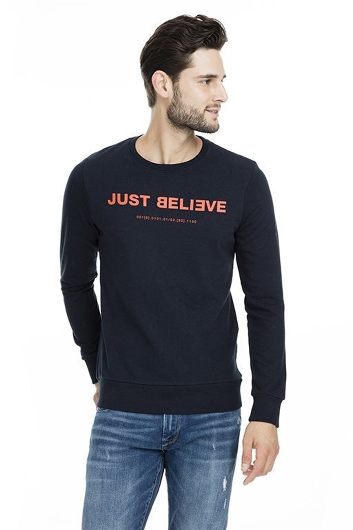 12167779NEBIMV3NEBIMV3|12167779|SkyJACK&JONES CORE JCORAINN SWEAT CREW NECK ERKEK SWEATSHIRT-Sky Captain
