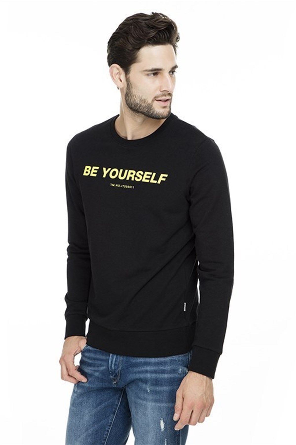 12167779NEBIMV3NEBIMV3|12167779|BlackJACK&JONES CORE JCORAINN SWEAT CREW NECK ERKEK SWEATSHIRT-BLACK