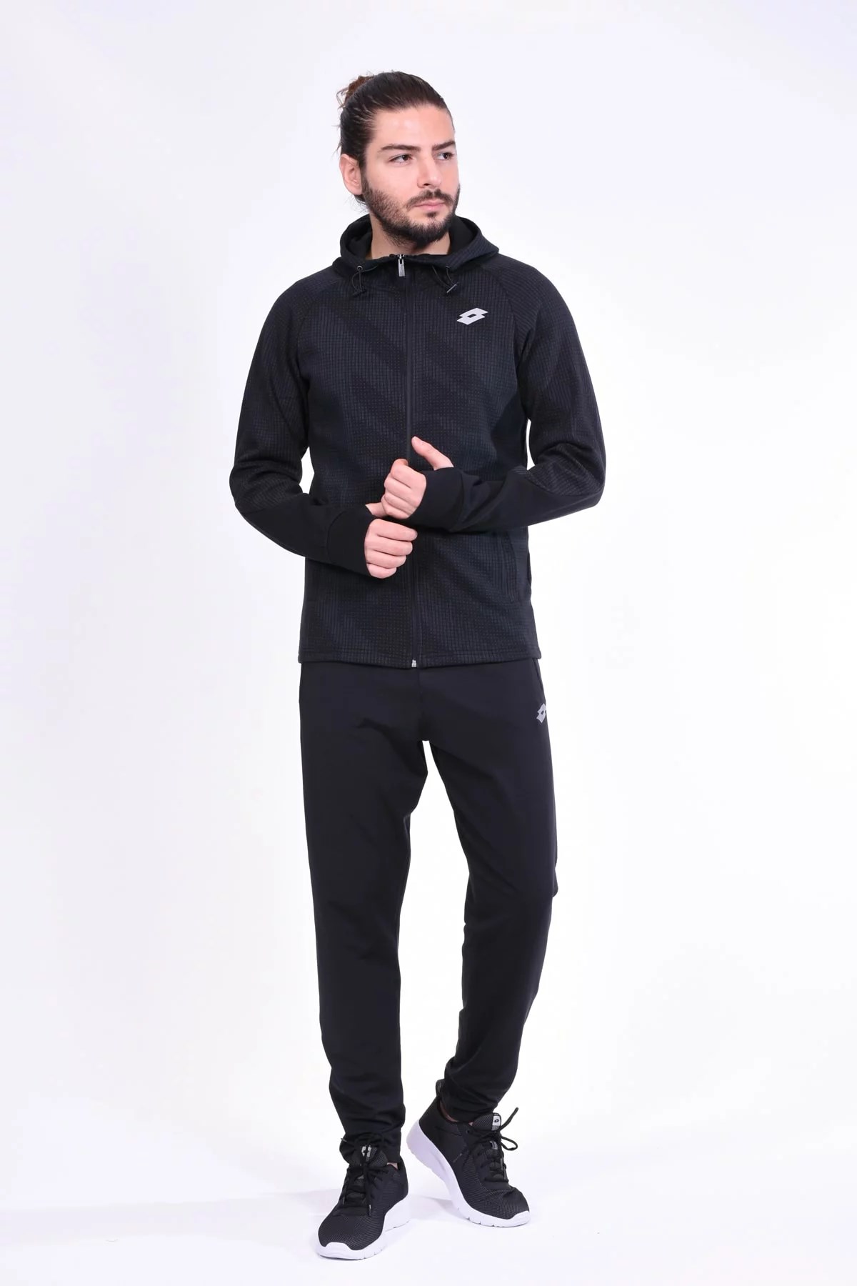 R7647Lotto Minner Sweat Hd Prt Fz Ft Erkek Sweatshirt - R7647